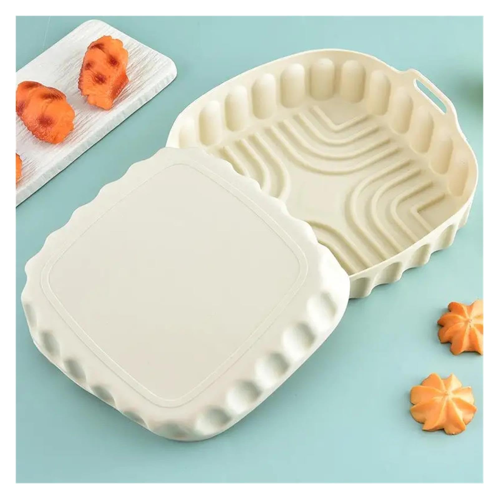 Cesta De Freidora De Aire De Silicona, Molde Cuadrado For Bandeja