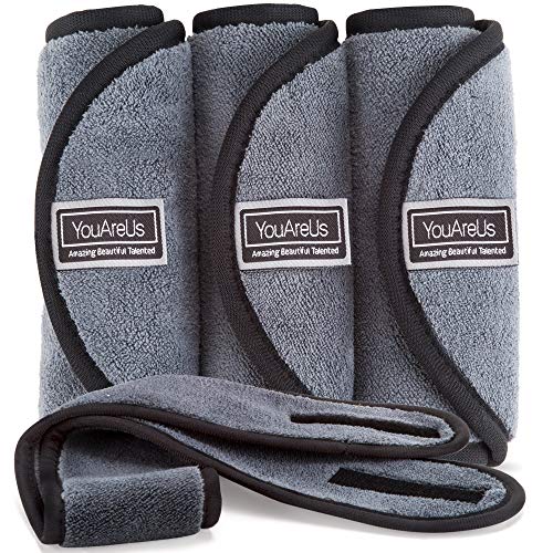 Makeup Remover Cloth Towel Set, 𝟯 𝗣𝗮𝗰𝗸 𝗮𝗹𝘀𝗼 𝗶𝗻𝗰𝗹𝘂𝗱𝗲𝘀 𝗦𝗽𝗮 𝗛𝗲𝗮𝗱𝗯𝗮𝗻𝗱 𝗮𝗻𝗱 𝗖𝗼𝘀𝗺𝗲𝘁𝗶𝗰 𝗕𝗮𝗴, by YouAreUs. Microfiber Cloth, Leaving Skin Feeling Cleaner!