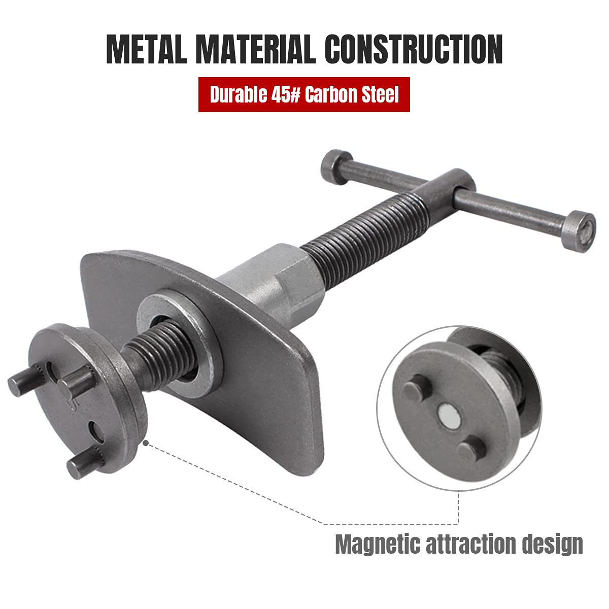 Thorstone Master Disc Brake Caliper Tool Kit, Car Brake Piston Compressor and Wind Back Tool Set for Automotive Brake Pad Replacement, 22pcs(Blue Case)