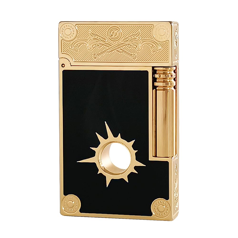 Wild West Cowboy Lighter Black Lacquer Metal Lighters Ping Sound Inflatable and Adjustable Collection Gift for Men Dad