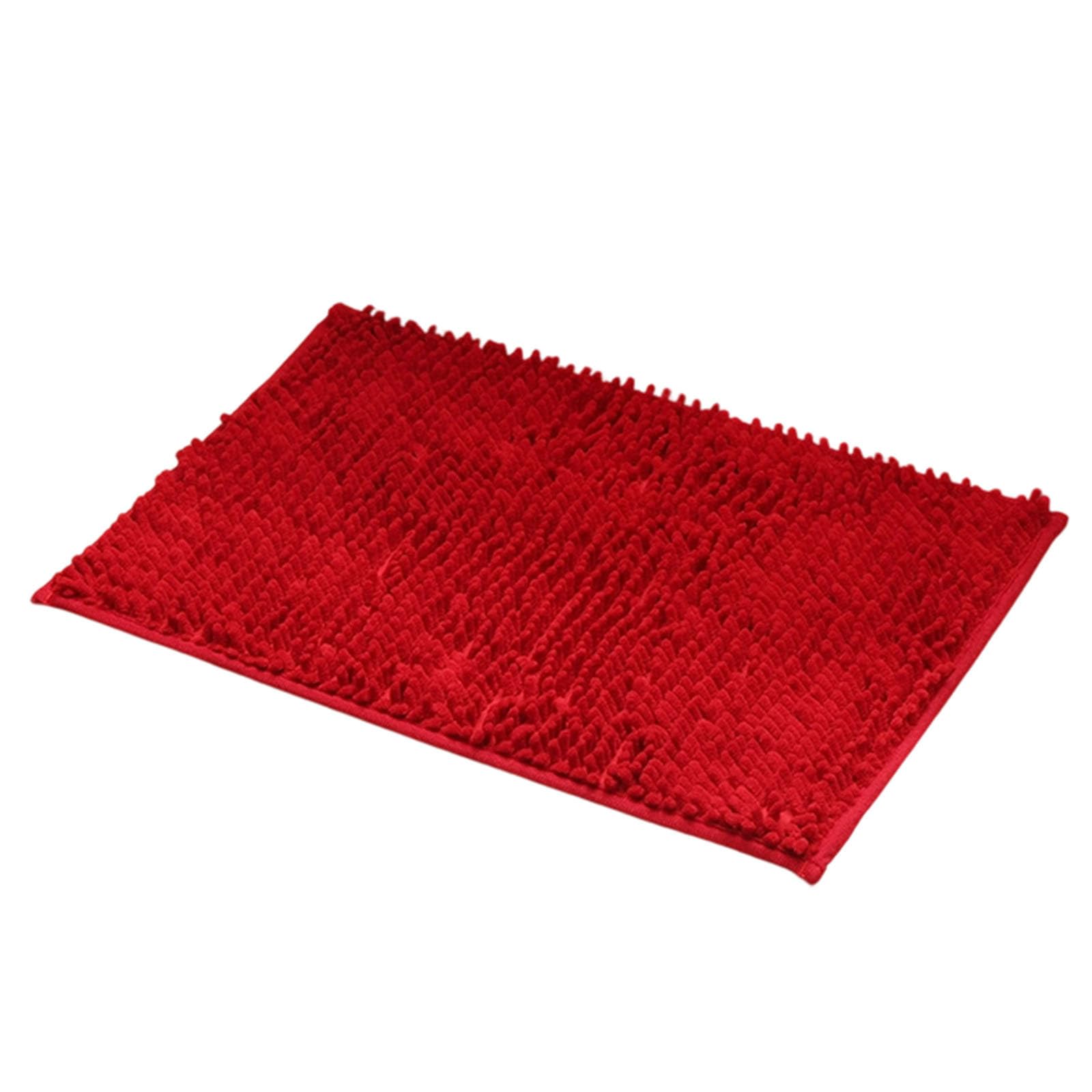 Bathroom Rugs 30 X 20 Inches Washable Soft Shaggy Chenille Absorbent Non-Slip Bathroom Mats Thick Rubber Backing Plush