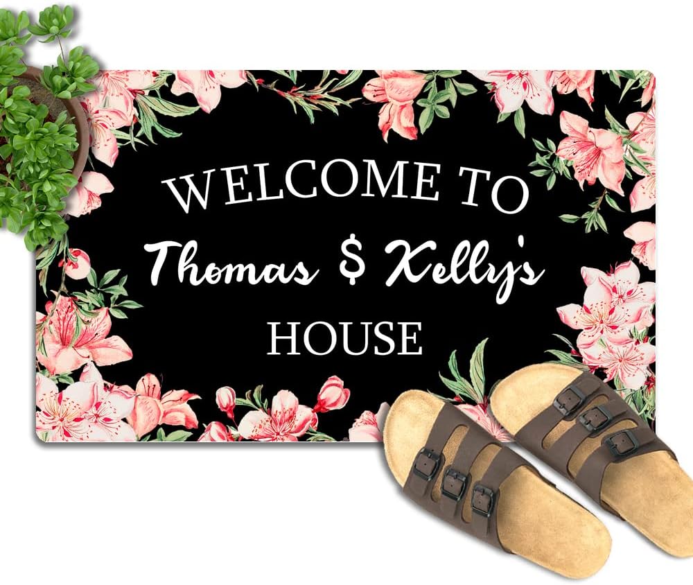 Door Mat 30"x18", Pet Welcome Doormat - Custom Personalized Low Profile Floor Mat Front Doormat Indoor Outdoor Welcome Door Mat Non Slip Rugs for Entryway, Patio, High Traffic Areas