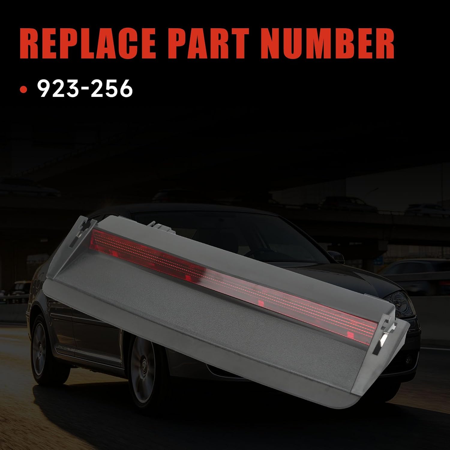 Center High Mount Stop Light Compatible with Volkswagen Bora 2006-2010, Volkswagen Jetta 2005-2010, Volkswagen Passat 2006-2011 Replace# 923-256