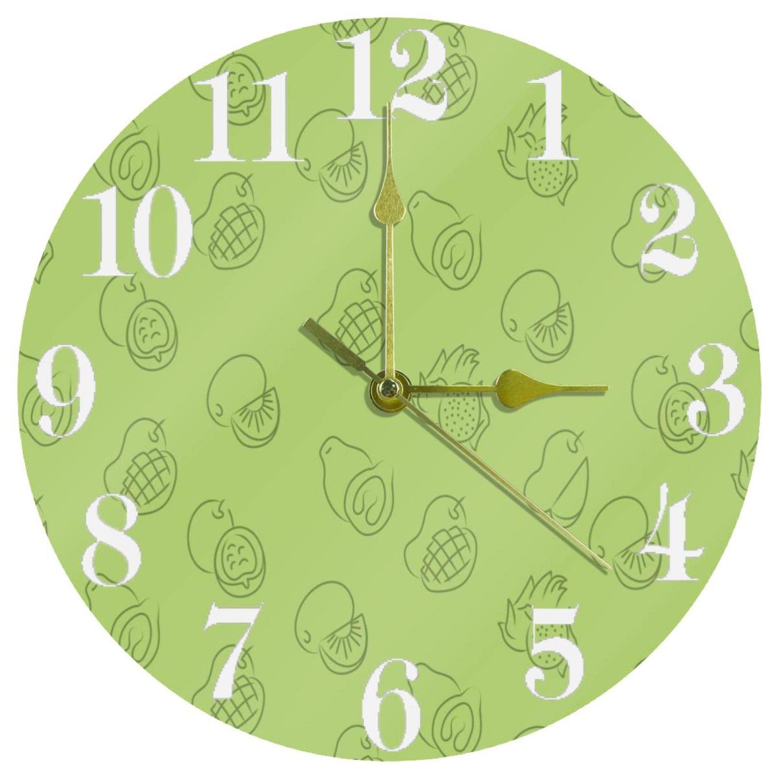 Horloge murale sans tic-tac éliminez les bruits avec cette pendule avocat 25cm