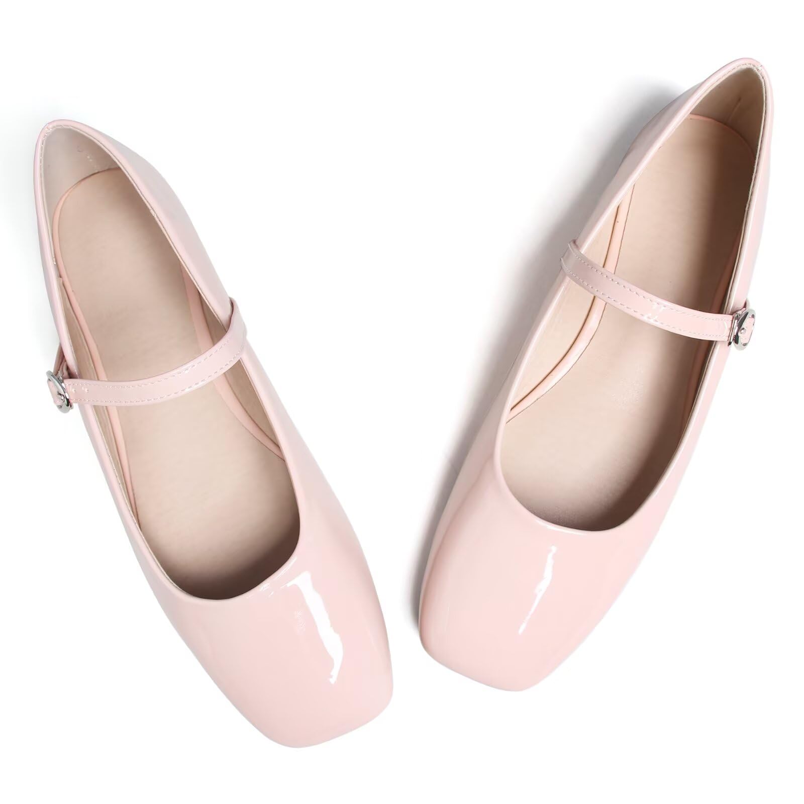LUXINYU Women's Slip on Flats,Classy Round Toe Solid Classic Mary Jane Ballet Dance Shoes Soft Comfortable PU Flat Shoes
