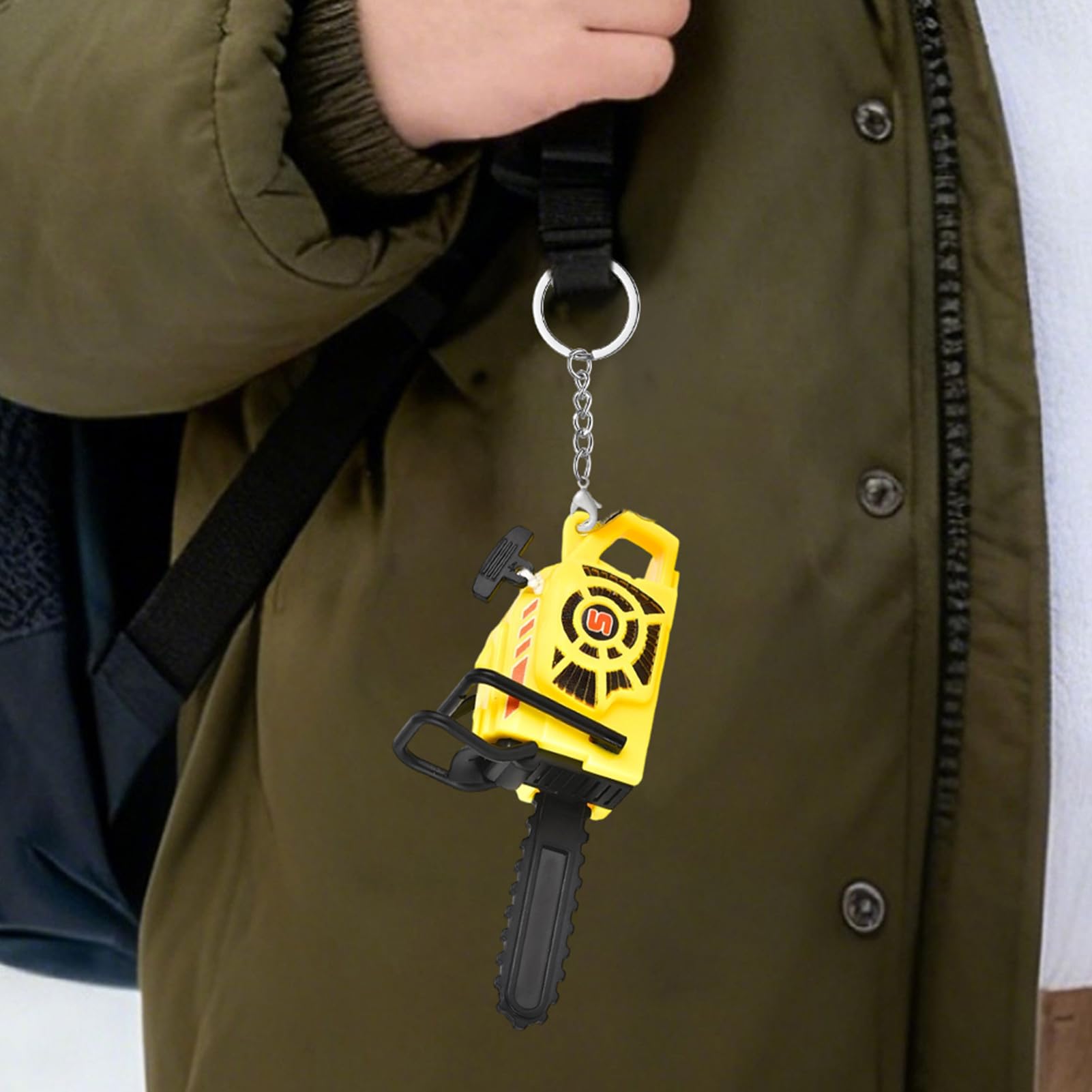 Générique Tronçonneuse Jouet | avec Cordon de Tirage Farce Accessoire | Jouet d'Imitation d'Outils de Construction | pour Homme garçons Anniversaire fête Voyage Sac à Main Sac