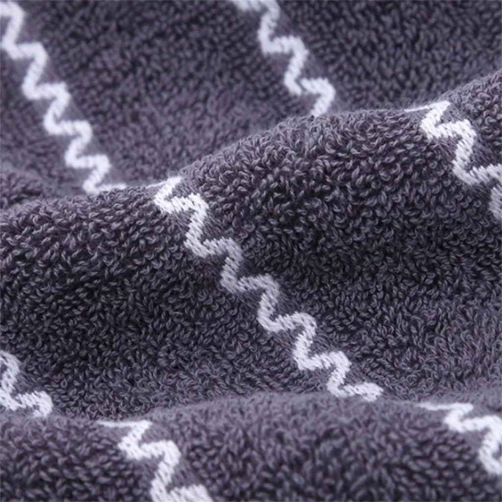 JSEIAJB Set of 2 Striped Embroidered Hotel Home Bath Towels Travel Sports Spa Fitness Towels