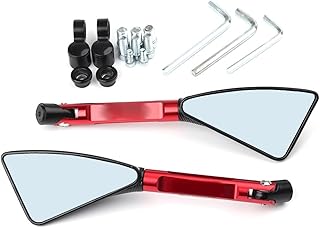 Para Hon&da CB500F CB500 CB500X Espejo De Motocicleta CNC Retrovisor Lateral ajustable (Color : Rojo)