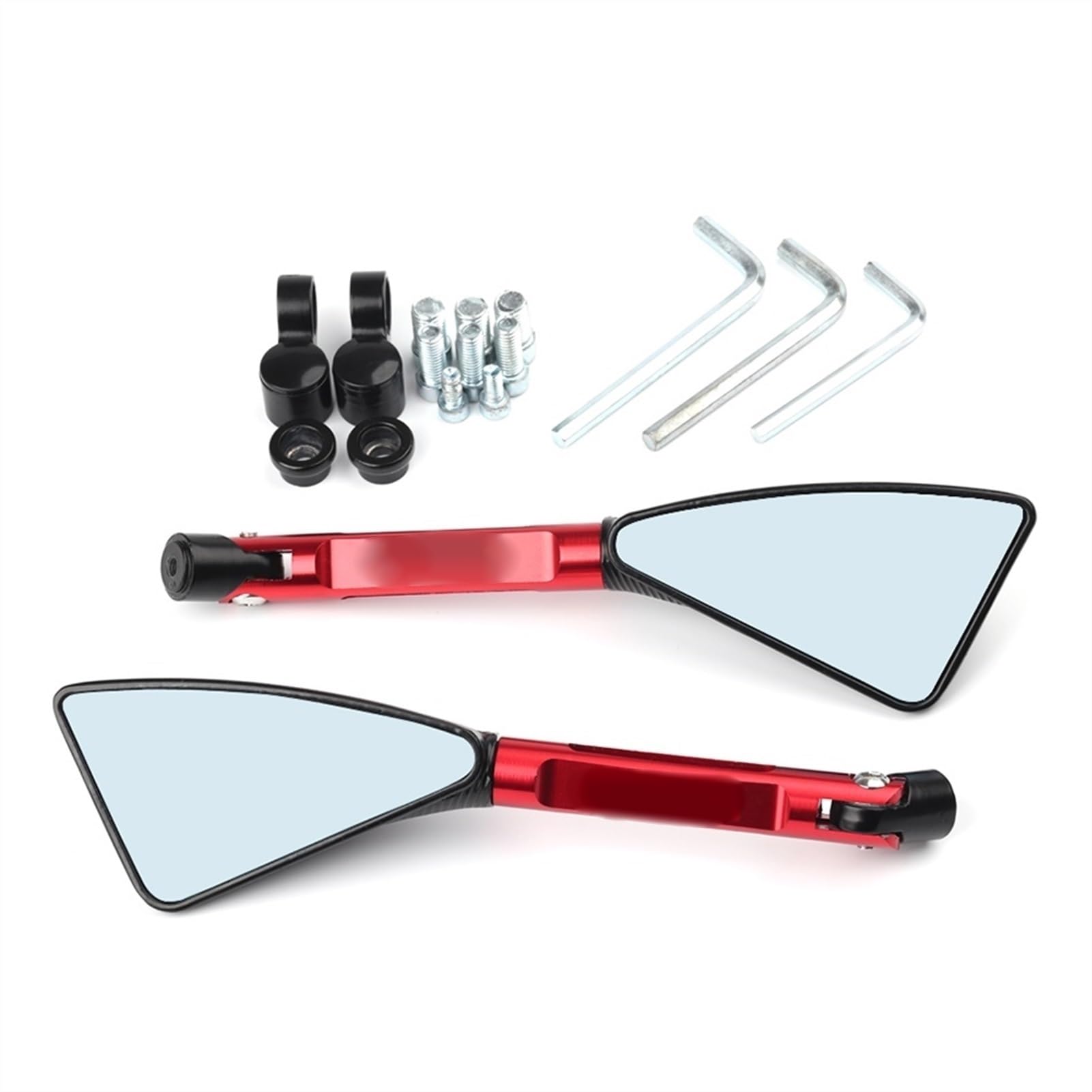 Espejos retrovisores de aluminio CNC rojo con logotipo para moto Honda CB1300 ABS