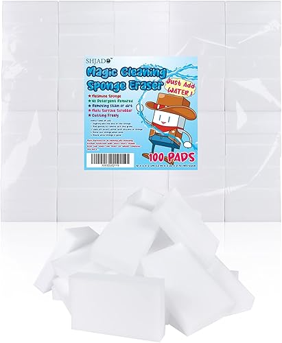 Magic Sponges - Borrador de limpieza, paquete de 100 almohadillas de limpieza de espuma de melamina, esponjas de limpieza multifuncionales para el