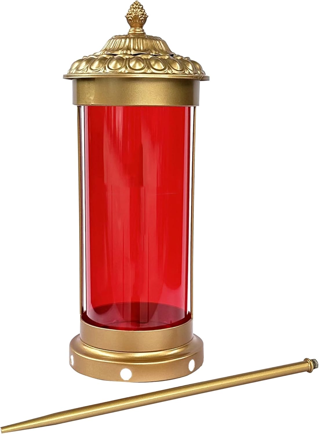 Outdoor Candle Holder Grave Decoration for Cemetery with Long Stake, Memorial Lanterns for Sympathy Gifts for Loss of Loved One, Candle Lamp Bereavement Gifts (E1 Non)