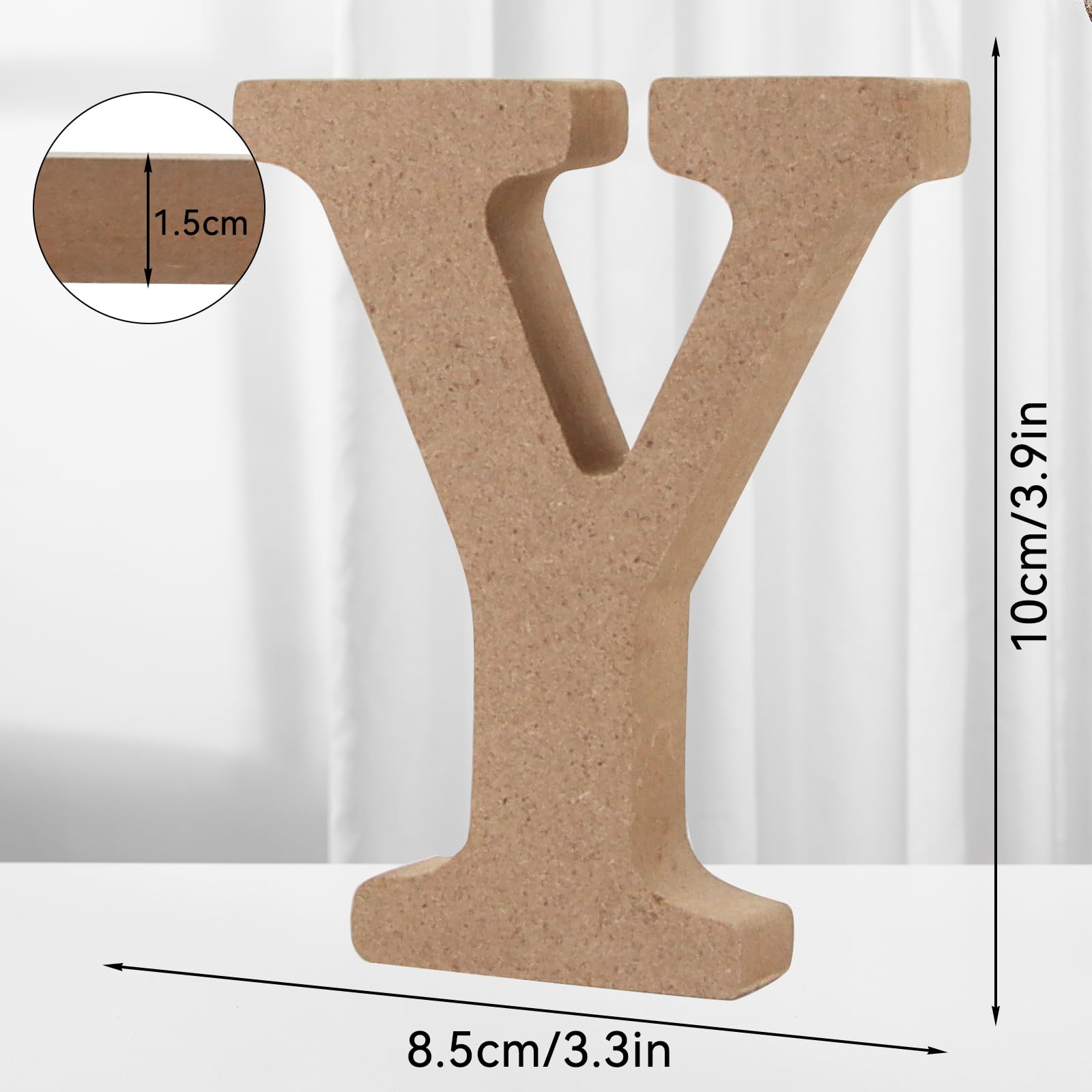 Taozoey Standing Wooden Letters, Wooden Letters for Crafts, DIY Letter, Home Lettering, Untreated Decorations for Home Wall - Image 2