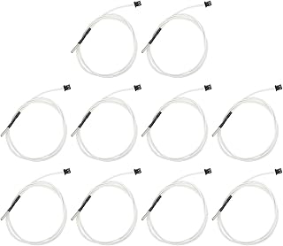 10Pcs Thermistor Sensor,HT-NTC100K 100KΩ Thermistor Temp Sensor V2 Upgrade 3950 XH2.54 2 Pin for Ender 3 5 Pro CR6 CR10 3D Printer
