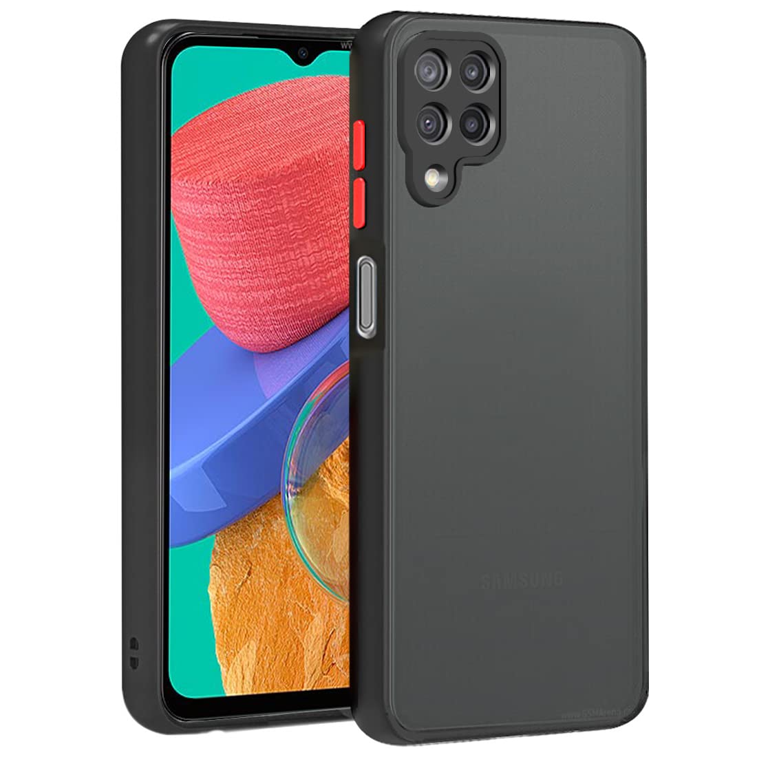 Winble Back Case Cover for Samsung Galaxy M33 5G Back Cover Slim Camera Protection Shockproof Anti-Slip Grip PC TPU Smock Back Cover for Samsung Galaxy M33 5G (Black) (B09XQXLL11) Amazon Price History, Amazon Price Tracker