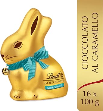 Lindt Gold Bunny Salted Caramel Milk Chocolate 100g – Premium Swiss Milk Chocolate – Easter Chocolate Treat – Easter, gift