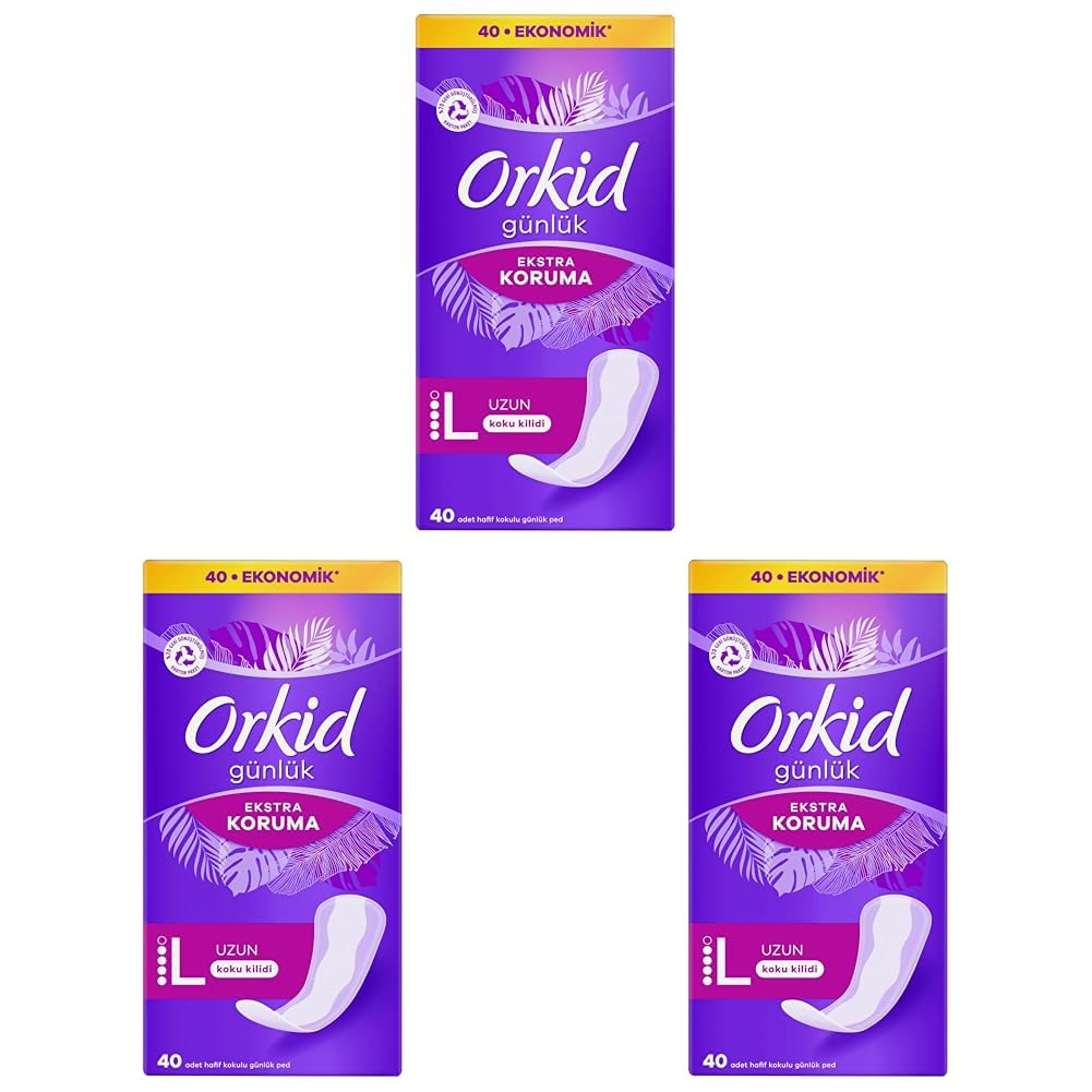ORKID Extra Koruma Uzun Günlük Ped 40 Adet 3lü paket