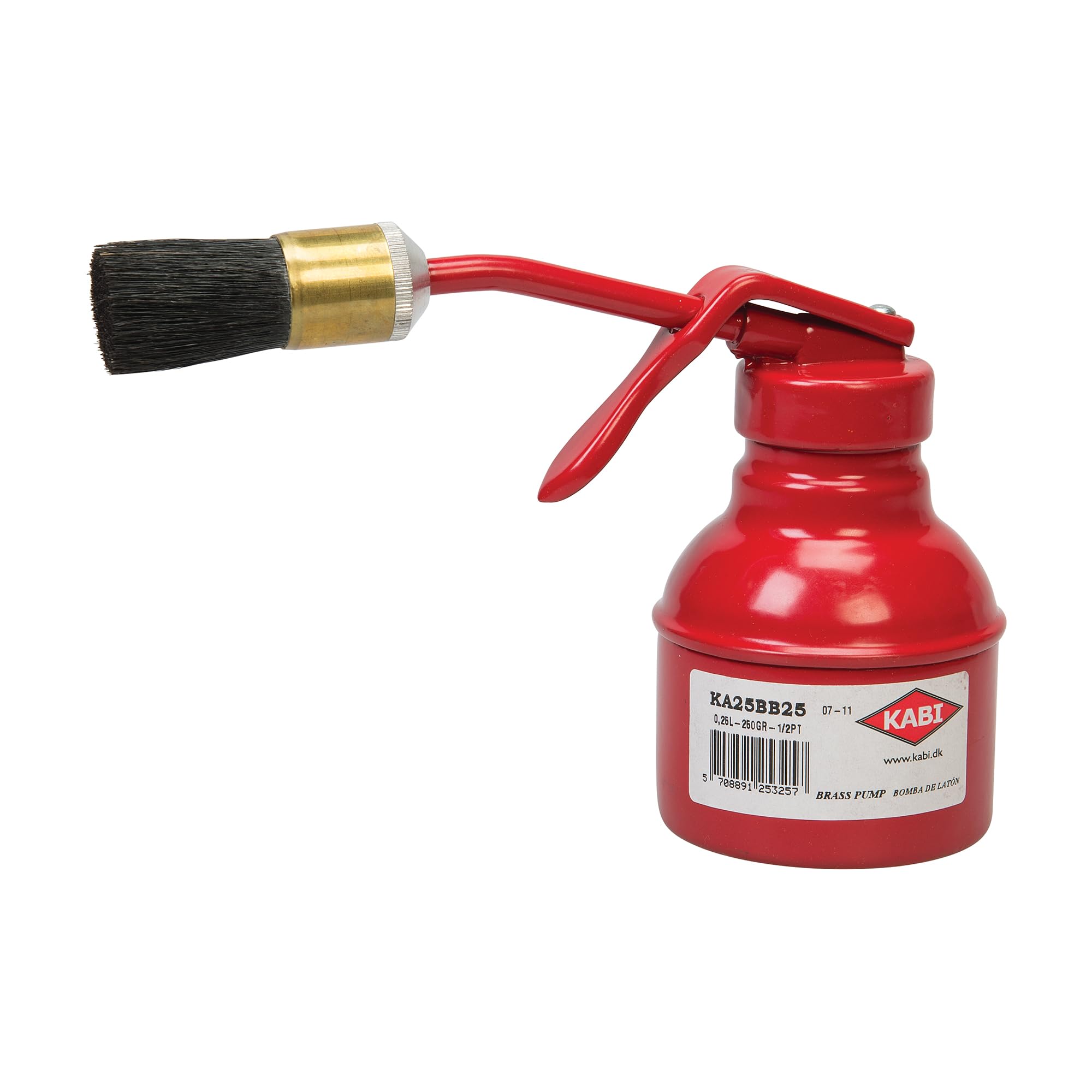 Weaver Leather Supply Leather Repair Glue Can with 11 mm Brush and Cap, 8 Oz, Red, Glue Container with Brass Pump, Robust Tool for Solvents and More