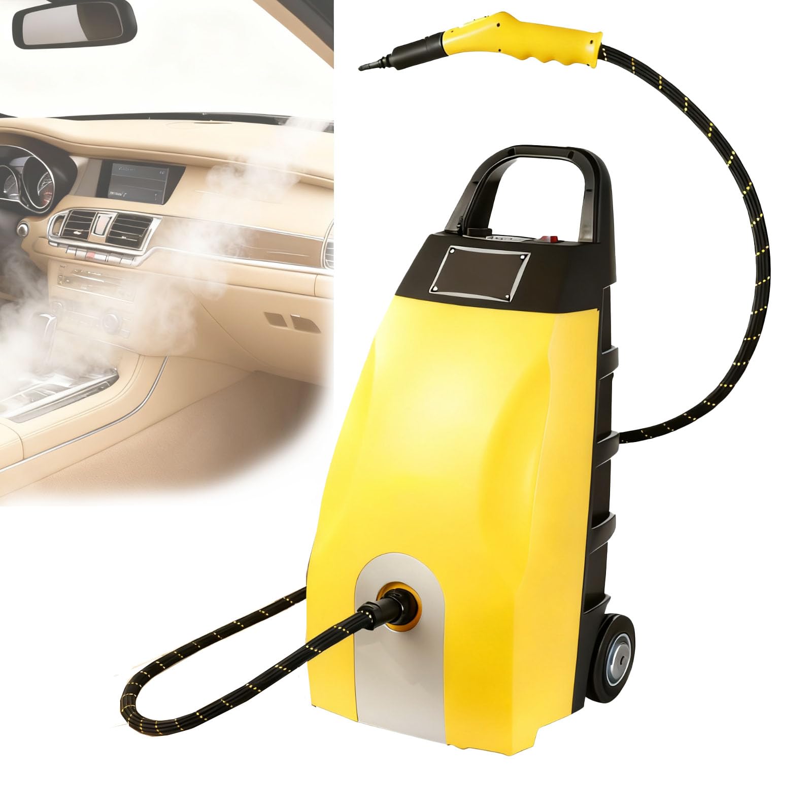 3000W High-Pressure Steam Cleaner 3 5L Multipurpose Continuous Steam for Home Car 40-Second Heat-Up efficiently Cleans Floors Upholstery