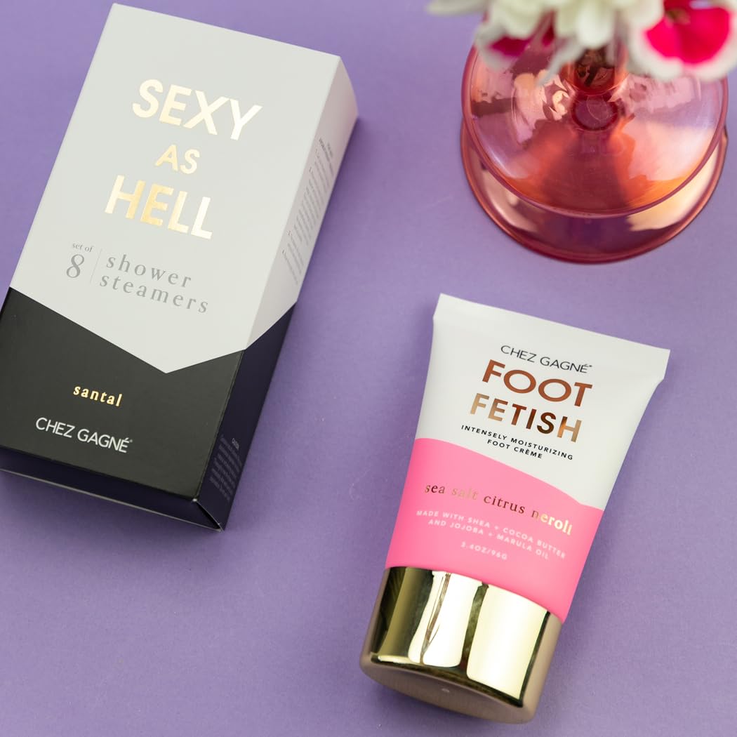 Vegan Foot Cream for Dry Cracked Heels - Foot Fetish - Sea Salt Citrus and Neroli 3.4oz Ultra Thick Moisturizing Foot Lotion - Shea Butter, Jojoba + Marula Oil - Made in California - Clean Beauty Gift