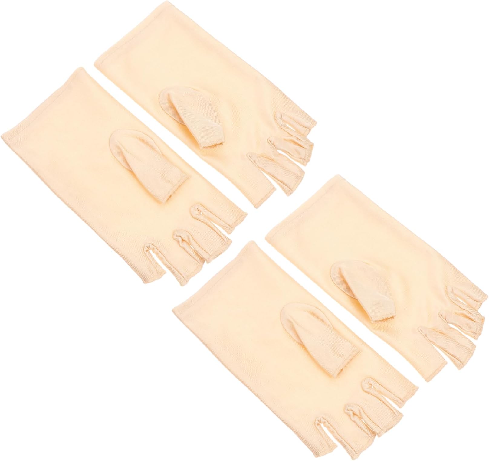 FOMIYES 2 Pairs Ice Silk Half Finger Gloves Nail Gloves Bicycle Gloves Fingerless Gloves Silk Gloves for Women Elastic Gloves Fingerless Cycling Gloves Anti-uv Gloves Cycling Bike Gloves