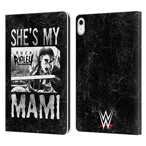 Head Case Designs Officially Licensed WWE She's My Mami Rhea Ripley Leather Book Wallet Case Cover Compatible with Apple iPad 10.9 (2022)