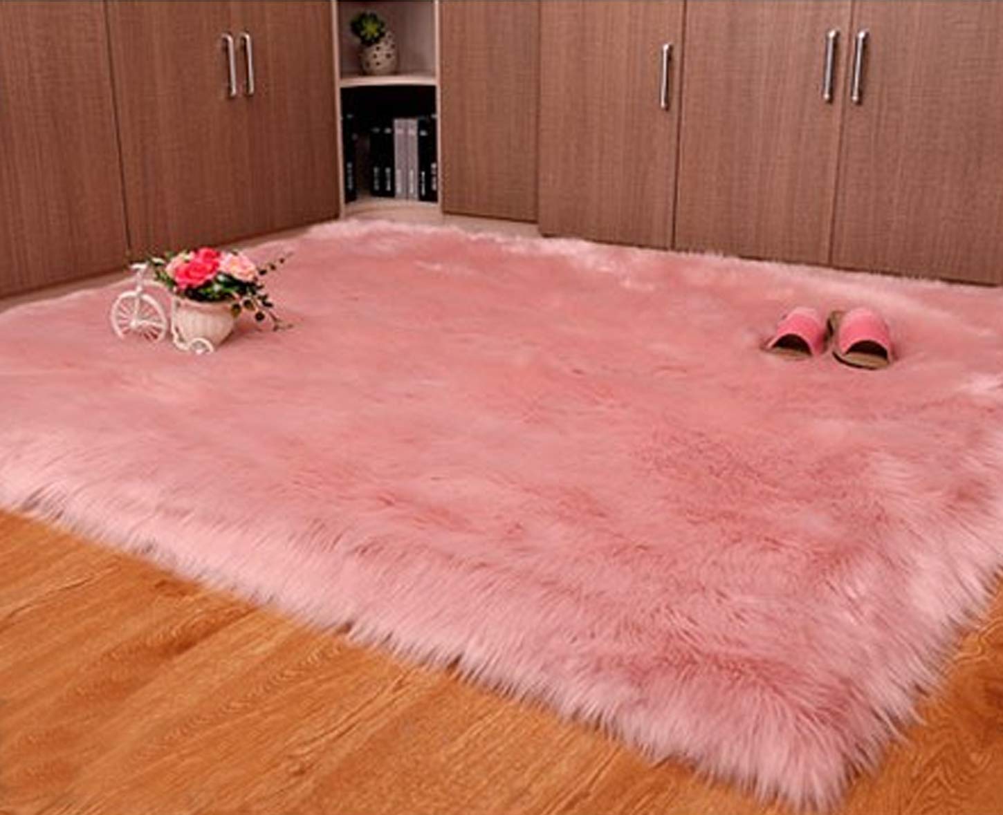 Super Soft Faux Fur Rug Kids Carpet Fur Area Rugs Baby
