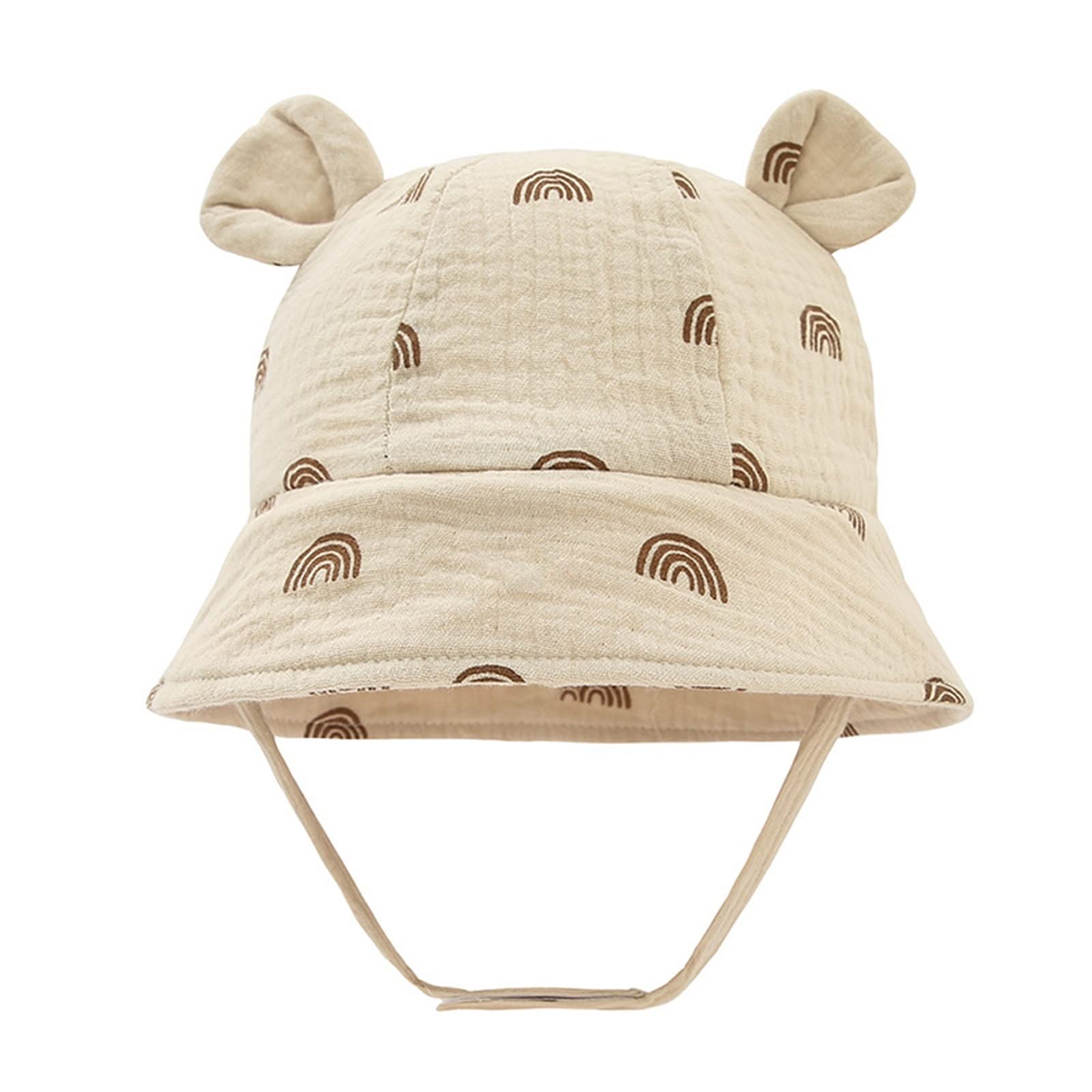 Cappello estivo per bambini, cappello estivo per bebè Cappellino da pescatore estivo per ragazze Ragazzi Cappellini da pescatore stampati carini Cappellino da sole per bambini Panama 3-12M (Q 35a39cm)