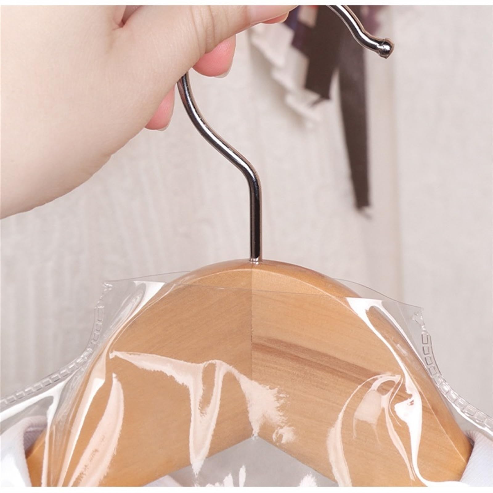 Bolsas para Ropa, 5 Unidades, Funda Protectora para Ropa del Hogar, Transparente, para Colgar En El Armario, para Guardar Chaquetas Y Abrigos.,One Color-45cm*60cm