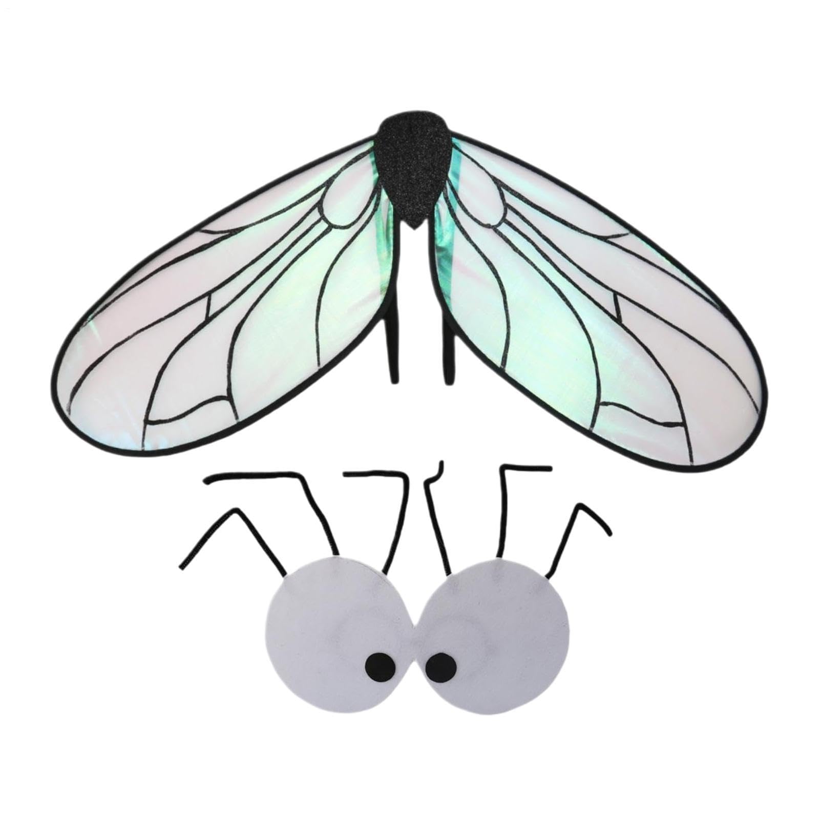 Funny Fly Costume With Wings & Eye, Halloween Photo Prop For Adults