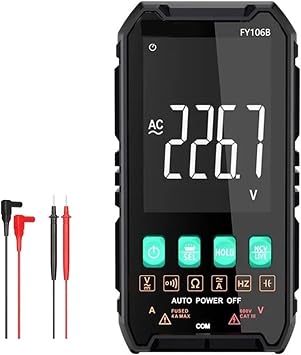 Mini Digital Multimeter Smart Electrician Tester AC/DC Ammeter Voltmeter Capacitance Ohm Hz NCV Professional MultimetroFY106B