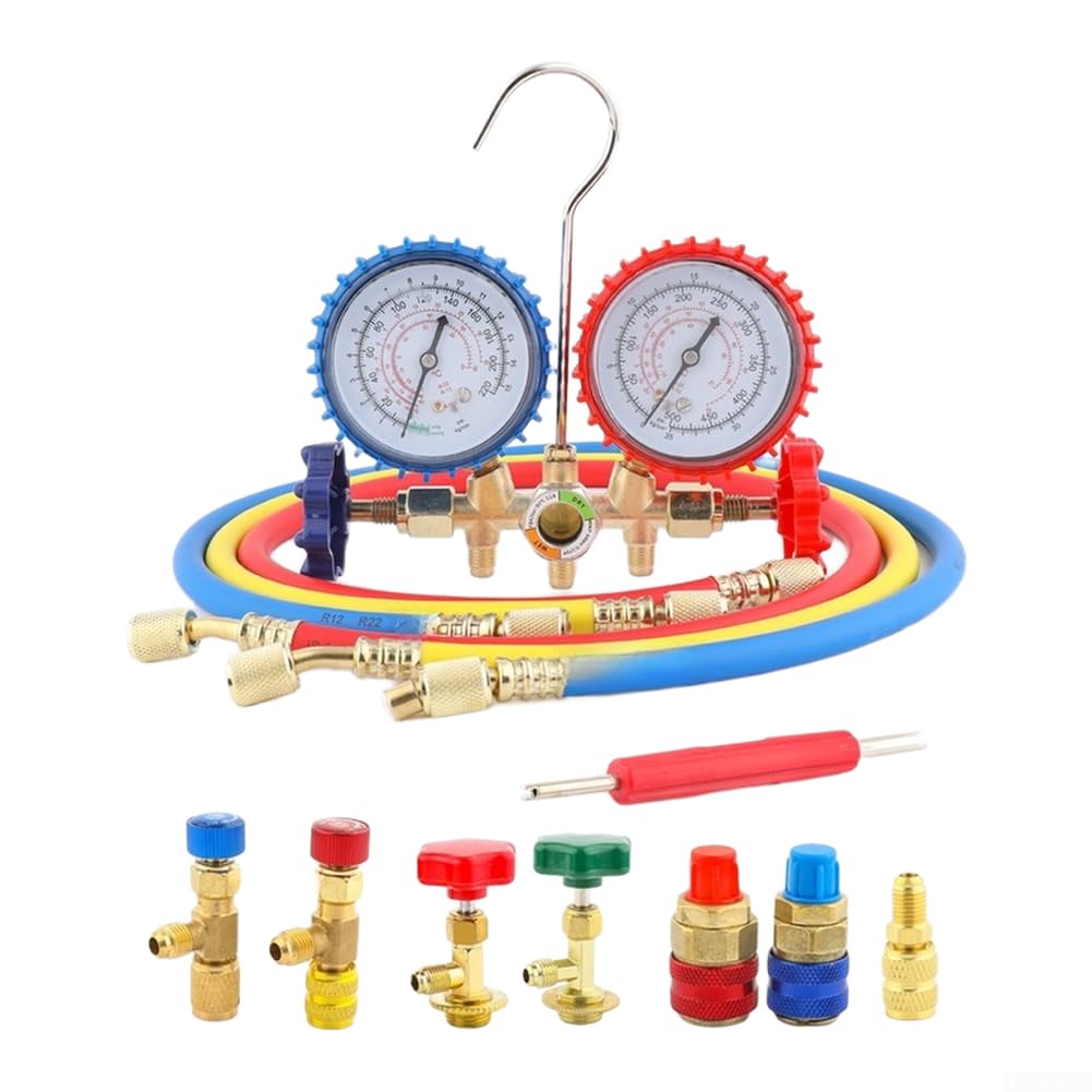 Ensemble de manomètres de collecteur 3 voies R134a Kit d'outils CVC 500 PSI