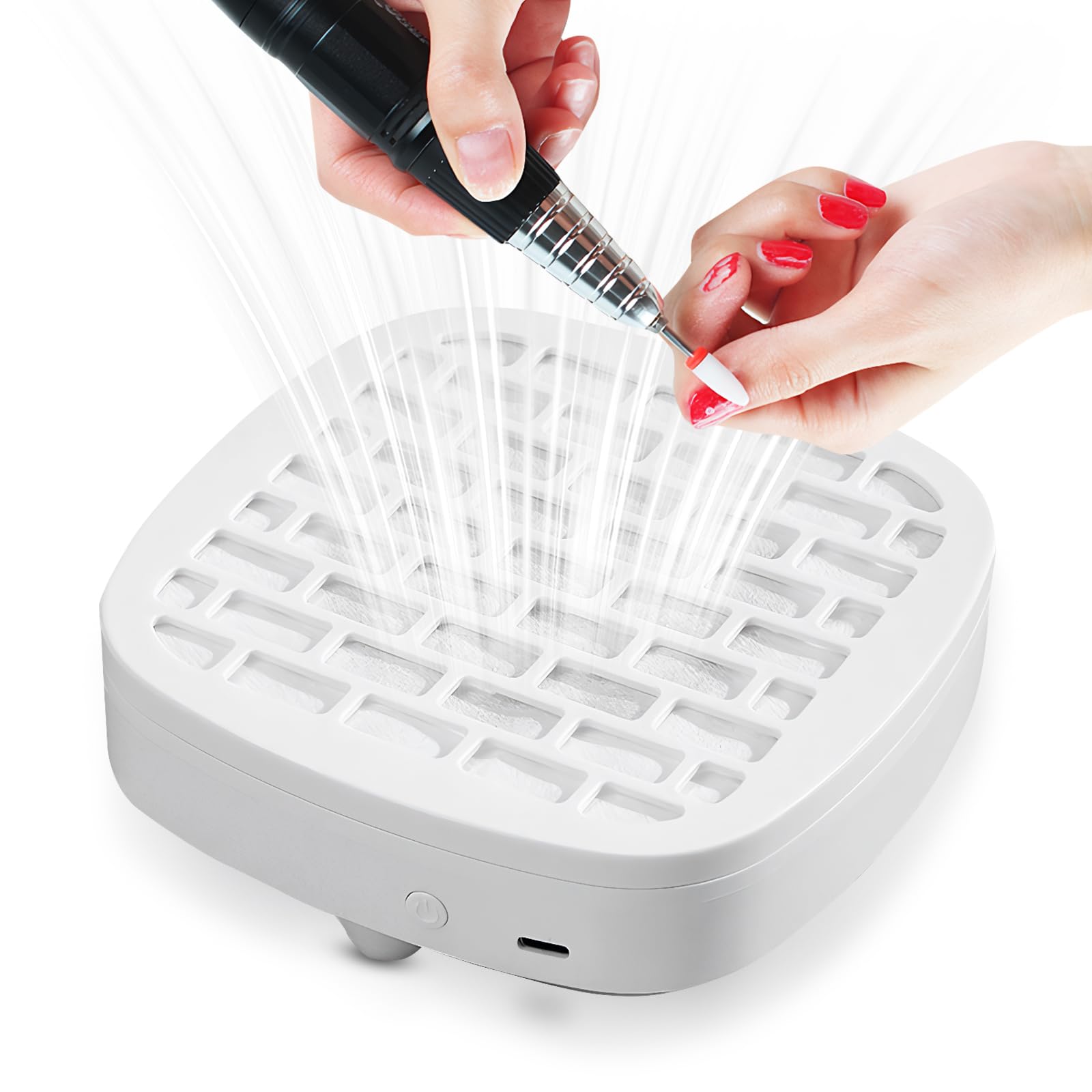 QESSUVNC Portable Compact Nail Dust Collector Vacuum Fan