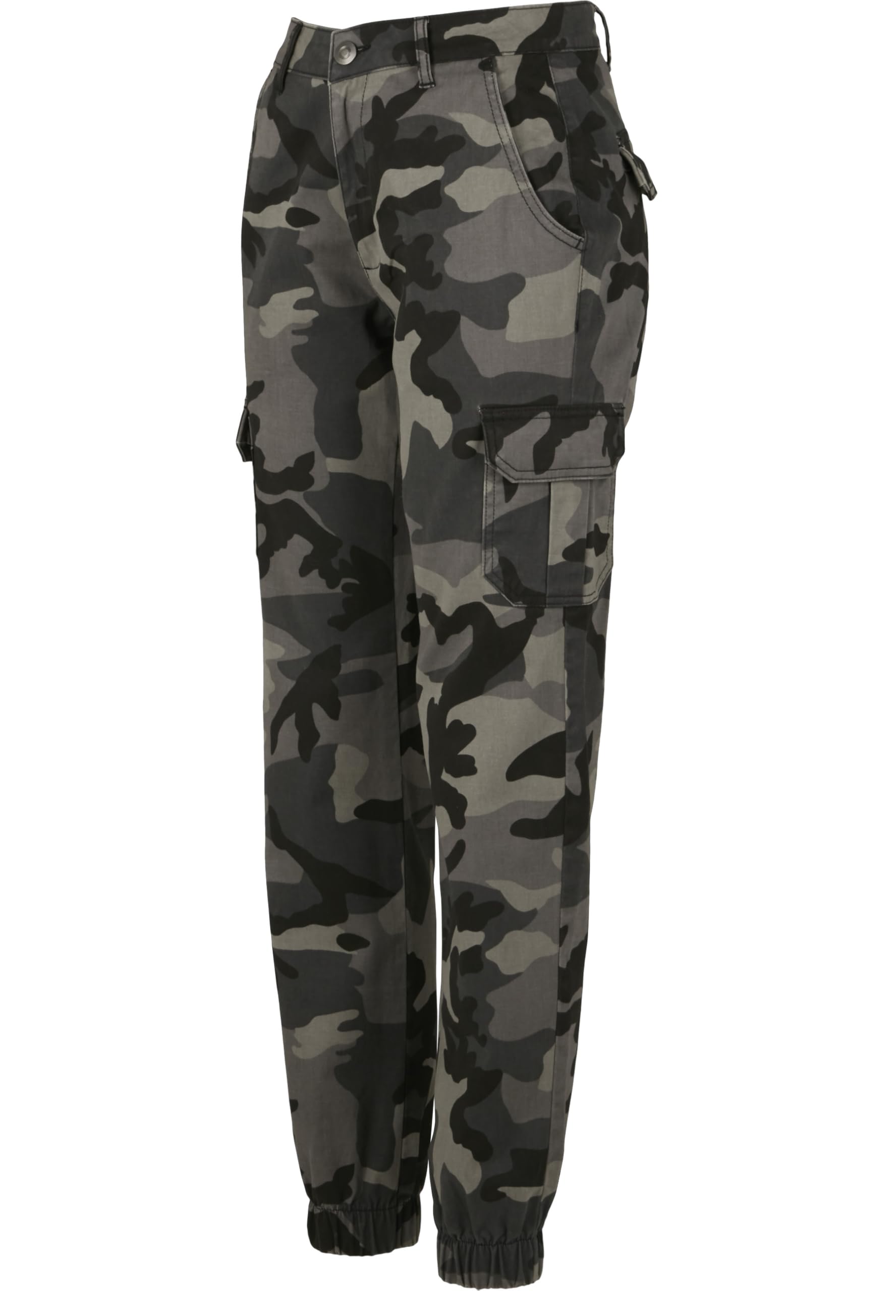 Urban Classics Damen Ladies High Waist Camo Cargo Pants