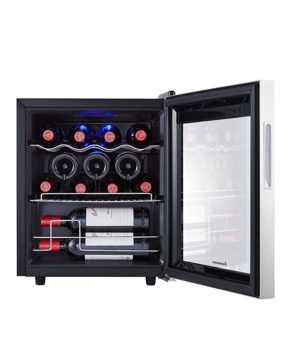 Kalamera Weinkühlschrank, 15 Flaschen, 40 Liter, 5-18°C, Freistehend, KRC-40FCSS