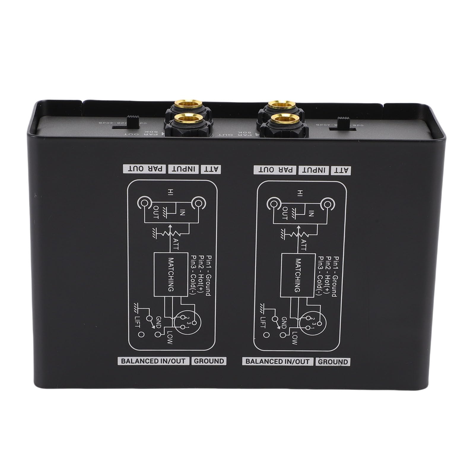 Cocoarm Isolatore del Loop di Massa, Filtro Antirumore a Doppio Canale, Eliminatore di Ronzii per Studio e per Veicoli con Ingressi XLR TRS