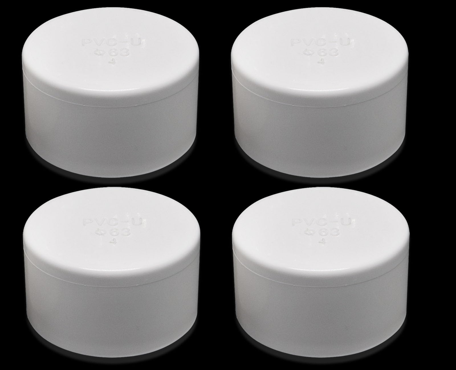 BENLIUDH PVC Pipe End Cap, White PVC Fittings Caps Furniture Grade 2 Inch (4pcs)