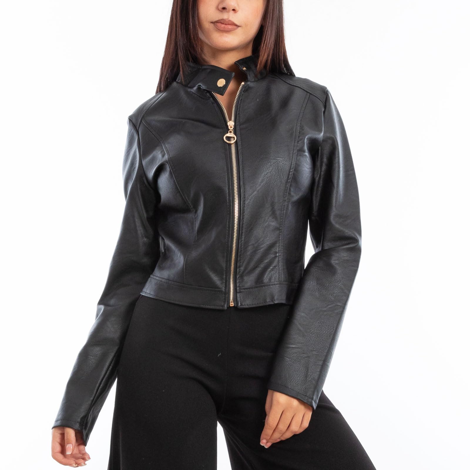 Toocool Giacca Donna Giubbotto Pelle Sintetica Corta Giubbino Autunno G731