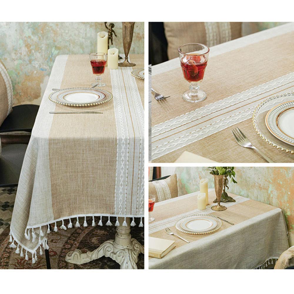 Manteles Antimanchas Mantel Rectangular Resistente Al Desgaste Grueso de Lavable Decoración Gris 140 × 200cm