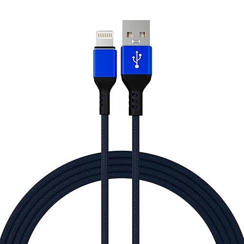 Miniatura 2 de Ironten Cable de carga para iPhone, certificado MFi de Apple, paquete de 40 unidades de 6 pies, color negro, largo, de carga rápida, sincronización