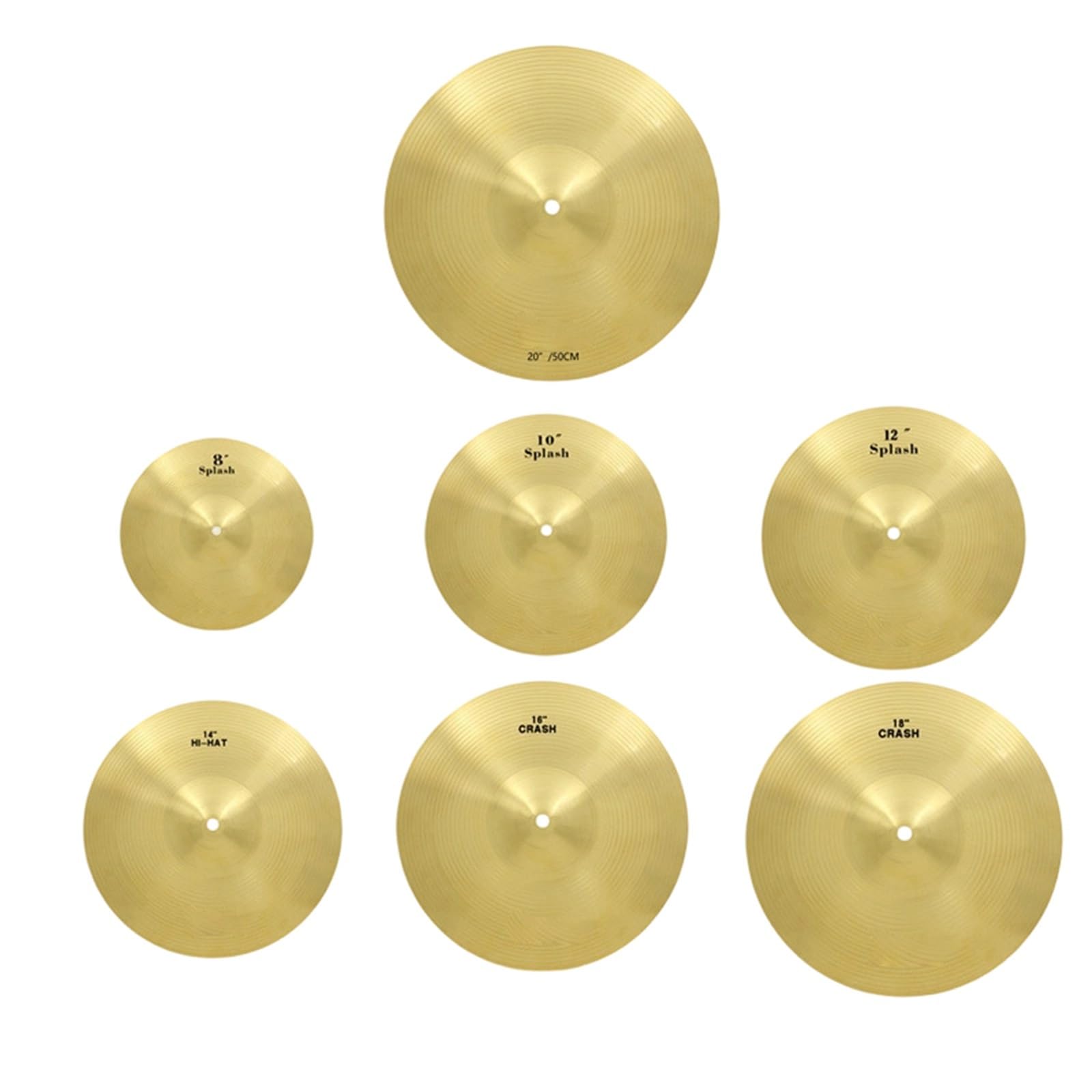 Profesjonalna Talerz Hi Hat 8 10 12 14 16 18 20 Cali Bęben Jazzowy Talerze Crash Akcesoria Do Instrumentów Perkusyjnych(20 inch)