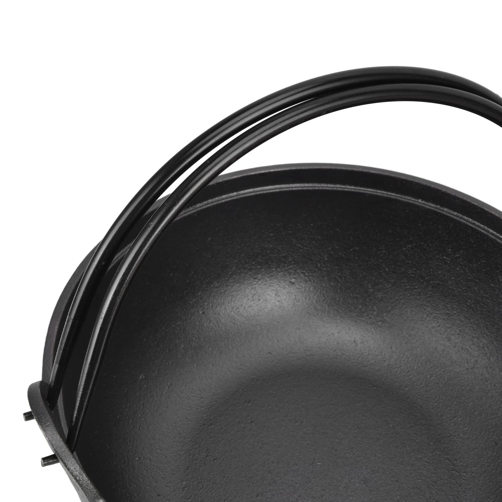 Ejoyous Sukiyaki-Topf, Gusseisentopf, 24,9 Cm, mit Holzdeckel, Japanischer Nabe-Topf für Nudeln, Shabu Shabu und Eintöpfe, Gleichmäßige Erwärmung, Antihaftbeschichtete Oberfläche für den Heim- und