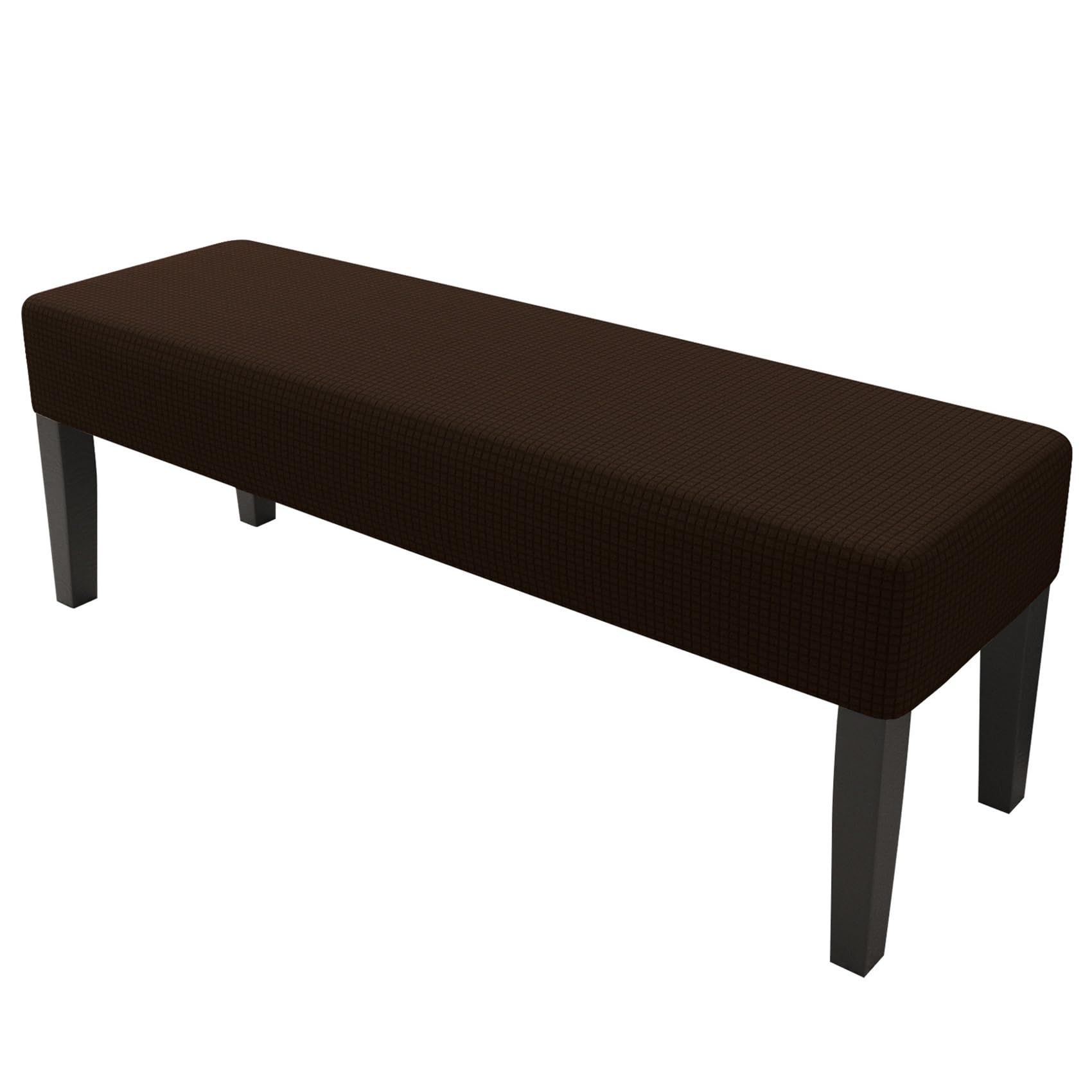 Stretch Dining Bench Cover Extra-Long 25-82 In Long Bench Cover Removable Seat Slipcover For Kitchen Bedroom Furniture Covers Fits Most Rectangular(Dark brown,XS:25-32in)