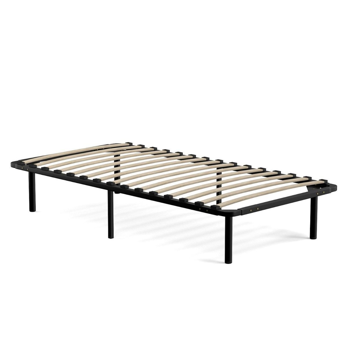 Platform Bed Frame - Wooden Slat Mattress Foundation/Box Spring Replacement, Twin