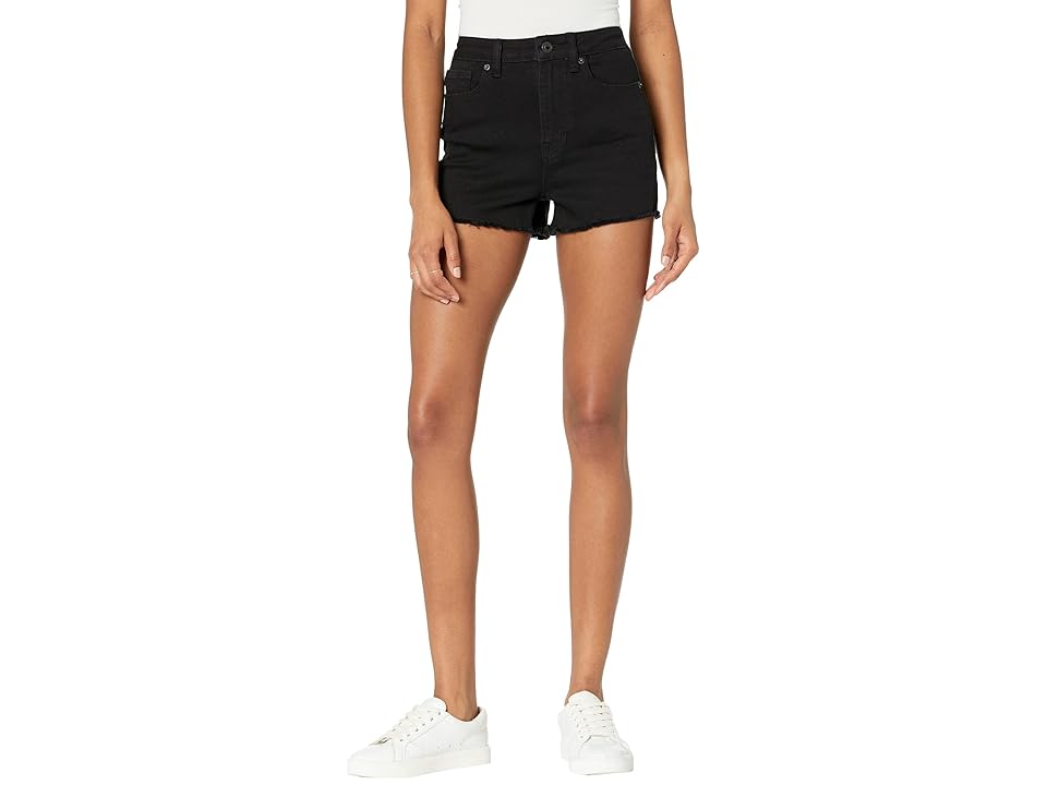 Buffalo David Bitton High-Rise Cutoffs Shorts/Joan in Black (Black) Women's Clothing INTERNATIONAL SHIPPING