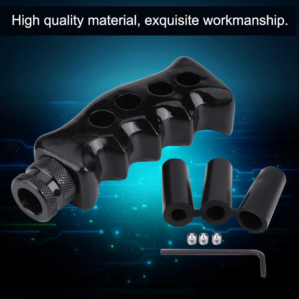 Qiilu Universal Manual Transmission Car Gun Grip Knife Handle Gear Shift Lever Knob Shifter(Black)