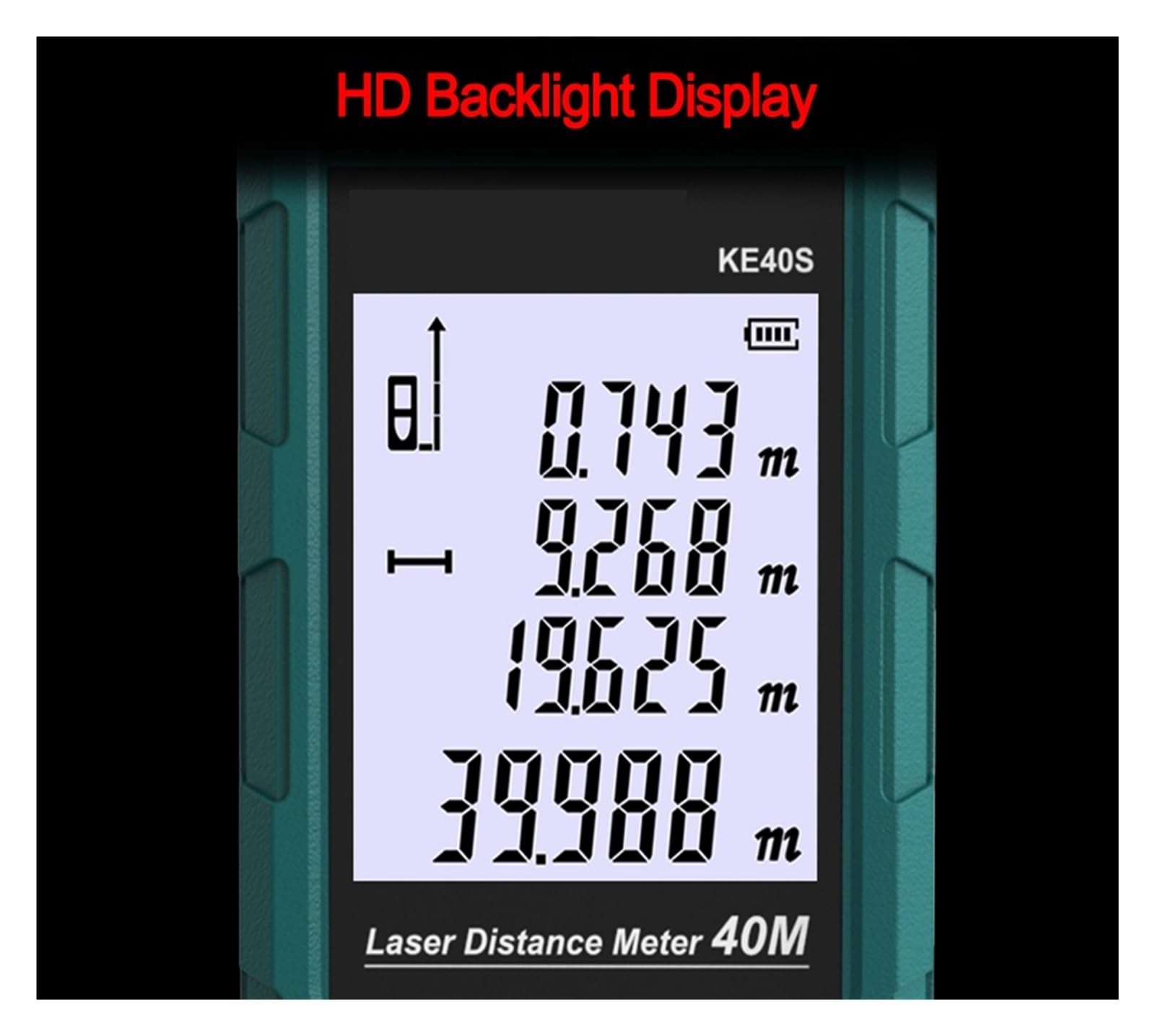 Telémetro láser Color LCD medidor de Distancia láser 120M 100M 80M 70M 50M buscador de Rango Regla de ángulo Digital Cinta métrica Alta precisión(KE50G 50M)