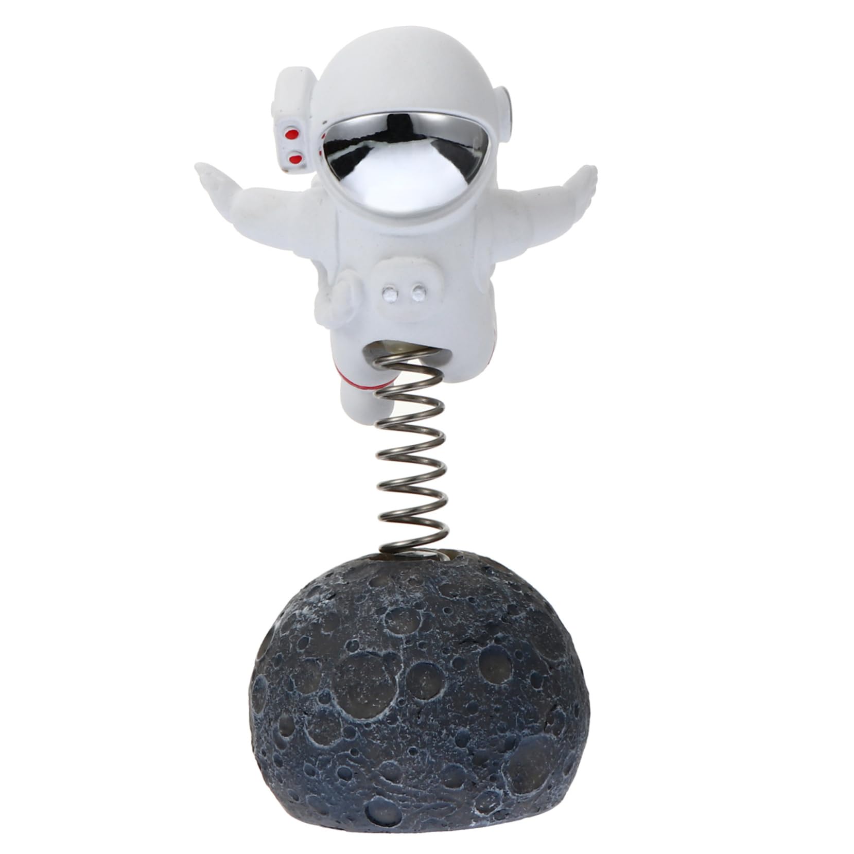 Adorno de Astronauta de Resina Plata, Figura Ligera para Escritorio