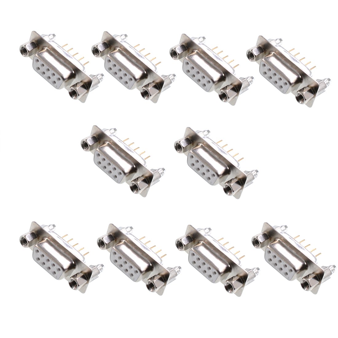 SuperRealMe様 Amazon.com: Oiyagai 10 pcs DB9 Gold-Plated 9 Pin 2 Row Lock Screw