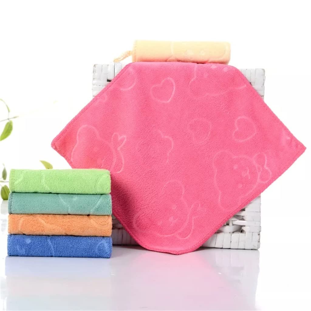 2pcBaby Serviettes Salive Super Doux Microfibre Serviette d'allaitement Garçons Filles De Toilette Lingettes Mouchoir(Oranje)