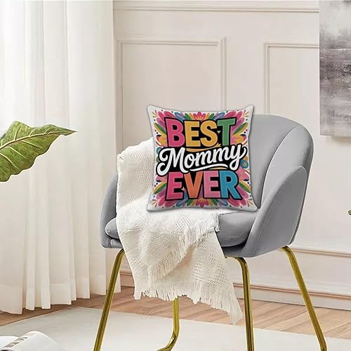 Miniatura 5 de Best Mommy Ever Gifts Modern Pillow Covers 16X16 Valentines Day Gifts for Mom Bonus Mom Best Presents for Moms Mama Gift Cute Pillow Cases Home Decor